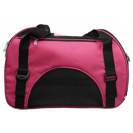 PETPURIFIERS Airline Approved Altitude Force Sporty Zippered Fashion Pet Carrier; Pink - Medium PE480419